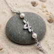 Pearl Butterfly Charm 925 Sterling Silver Bracelet for Women