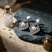 Elegant Pearl & Baguette CZ 925 Sterling Silver Drop Earrings for Women