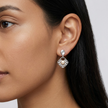 Elegant Pearl & Baguette CZ 925 Sterling Silver Drop Earrings for Women