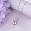 pink design 925 silver pendant chain