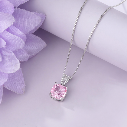 pink design 925 silver pendant chain