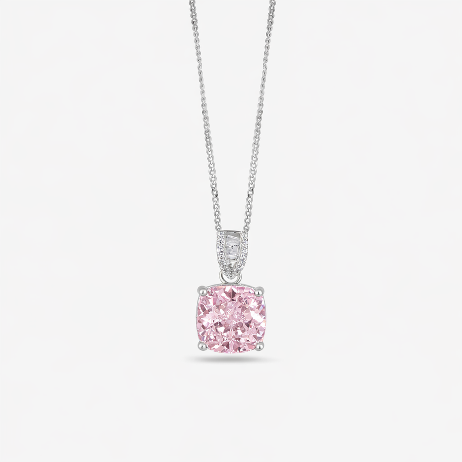 pink design 925 silver pendant chain