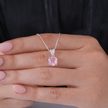 pink design 925 silver pendant chain