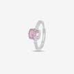 Pink Cushion Solitaire Ring