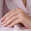 Pink Cushion Solitaire Ring