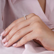 Pink Cushion Solitaire Ring