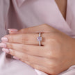 Pink Cushion Solitaire Ring