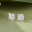 925 Sterling Silver Square Solitaire Stud Earrings for Women - Zilgi Jewels