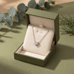 princess heart diamond 925 silver pendant chain