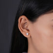 Princess Cut Diamond Style 925 Sterling Silver Stud Earrings for Women