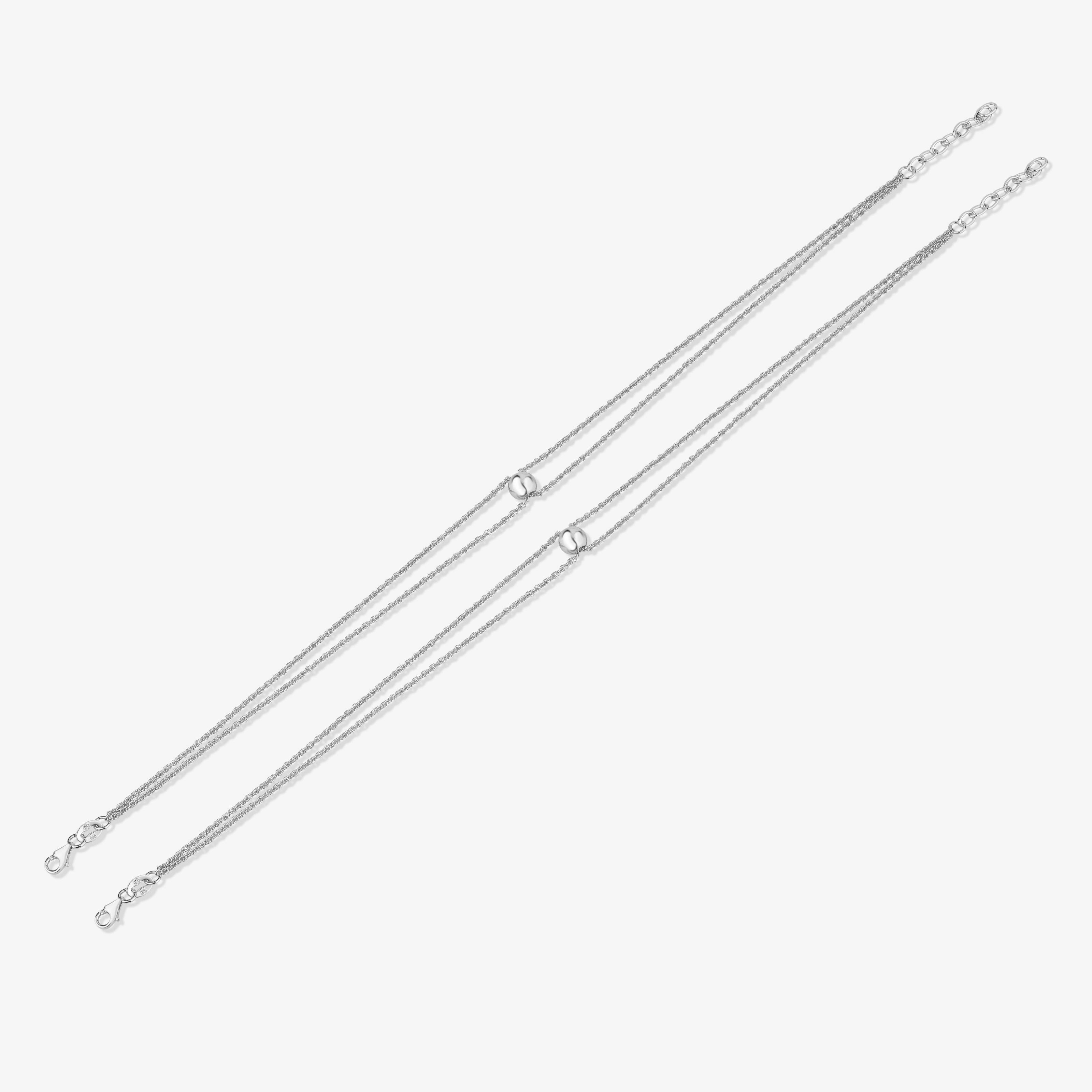PureLine Diamond Cut 925 Sterling Silver Anklet for Women