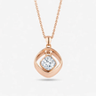 Pure Glow Diamond CZ 925 Sterling Silver Pendant Chain for Women