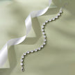 Round Cut Tennis Diamond Silver Bracelet for Women