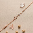 Rose gold 925 sterling silver butterfly bracelet for women