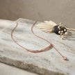 Rose Gold Curved Bar 925 Sterling Silver Pendant Chain for Women