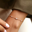 Rose gold 925 sterling silver evil eye crystal bracelet for women