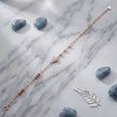 Rose gold 925 sterling silver flower bracelet for women