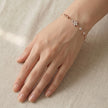 Rose gold 925 sterling silver flower bracelet for women