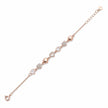 Rose gold 925 sterling silver heart charm bracelet for women