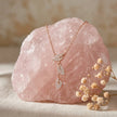 Rose Gold Leaf Design 925 Sterling Silver Chain Pendant for Women