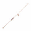 Rose gold 925 sterling silver pink bar star bracelet for women