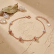 Rose gold 925 sterling silver round charm bracelet for women