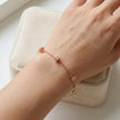 Rose gold 925 sterling silver round charm bracelet for women