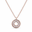 Rose Gold Round Charm Pendant Chain for Women