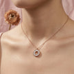 Rose Gold Round Charm Pendant Chain for Women