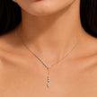 Rose Gold Sparkle CZ Multi-Link 925 Sterling Silver Pendant Chain for Women