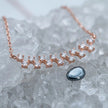 Rose Gold Sparkle Star 925 Sterling Silver Pendant Chain for Women