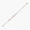 Rose Gold Square Charm 925 Sterling Silver Bracelet for Women