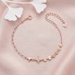 Rose gold 925 sterling silver star charm bracelet for women