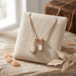 Rose Gold Teardrop CZ 925 Sterling Silver Pendant Chain for Women