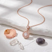 Rose Gold Triple Round & Drop Pendant 925 Sterling Silver Chain for Women