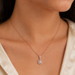 Rose Gold Triple Round & Drop Pendant 925 Sterling Silver Chain for Women