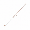 Rose gold 925 sterling silver bar star charm bracelet for women
