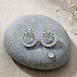 Round Circle Diamond 925 Sterling Silver Stud Earrings for Women