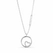 Round Circle Heart 925 Sterling Silver Pendant Chain for Women