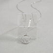 Round Circle Heart 925 Sterling Silver Pendant Chain for Women