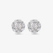 Round Design Diamond CZ Stud Earrings