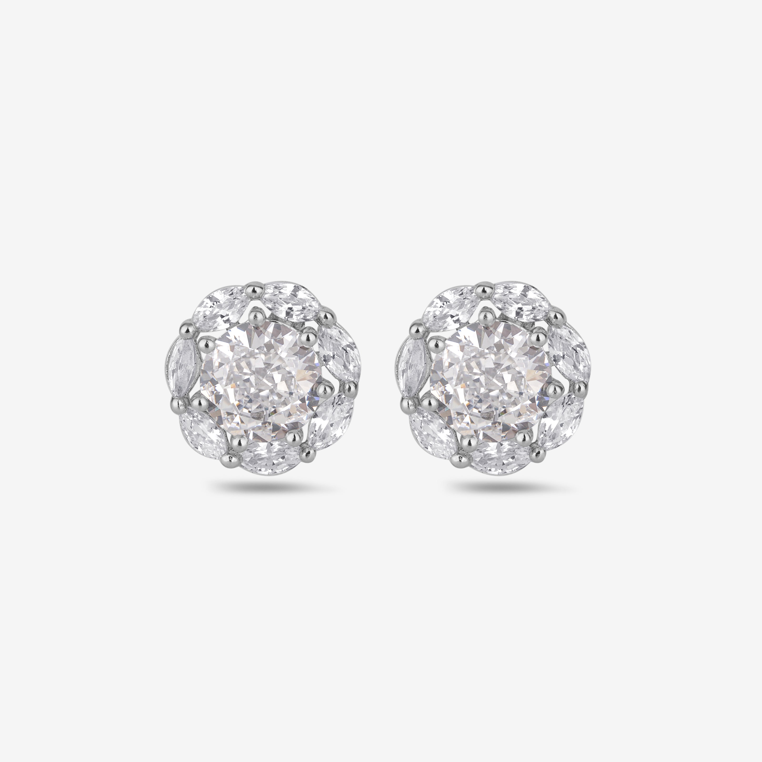 Round Cluster Design Earrings