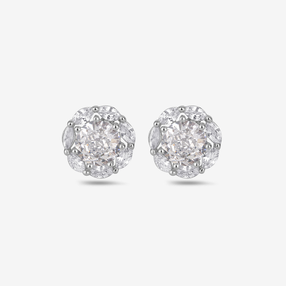Round Cluster Design Earrings