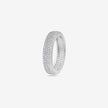 Round Design Full Pave Diamond 925 Sterling Silver Couple Band for Women