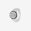 Round Micro Pavé Gada CZ 925 Sterling Silver Ring for Men