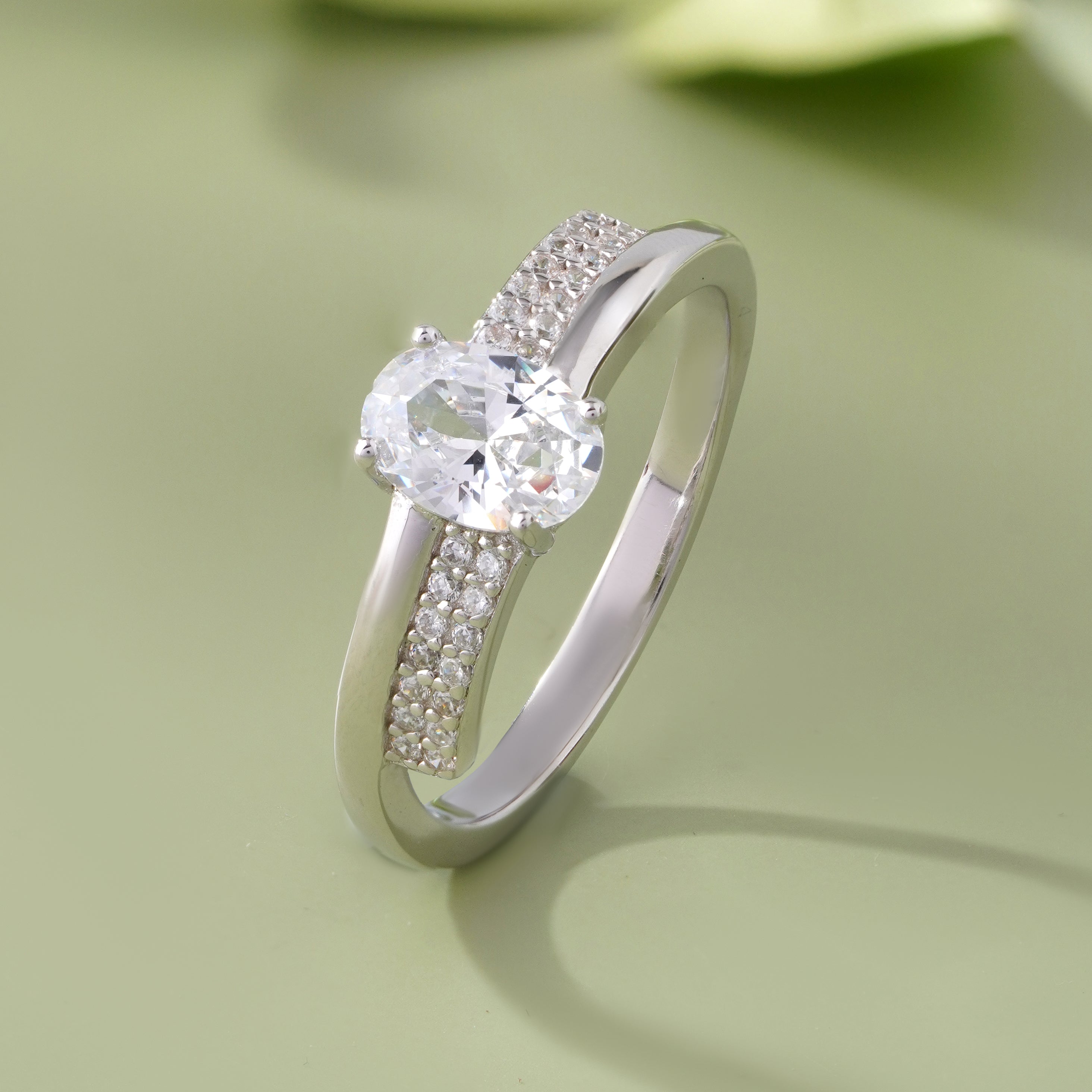 Elegant Trillion-Cut Solitaire Ring