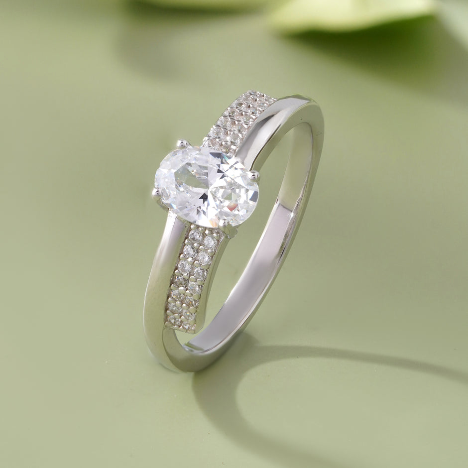 Elegant Trillion-Cut Solitaire Ring