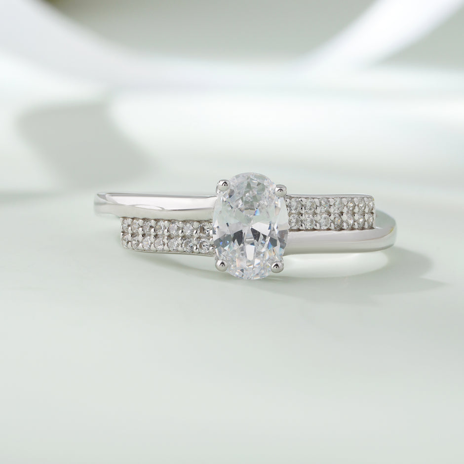 Elegant Trillion-Cut Solitaire Ring