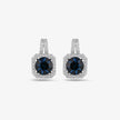 Blue stone 925 silver stud earrings