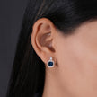 Blue stone 925 silver stud earrings